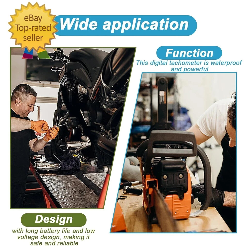 Digital Tachometer, Small Engine Tachometer, Digital Inductive Tachometer with C