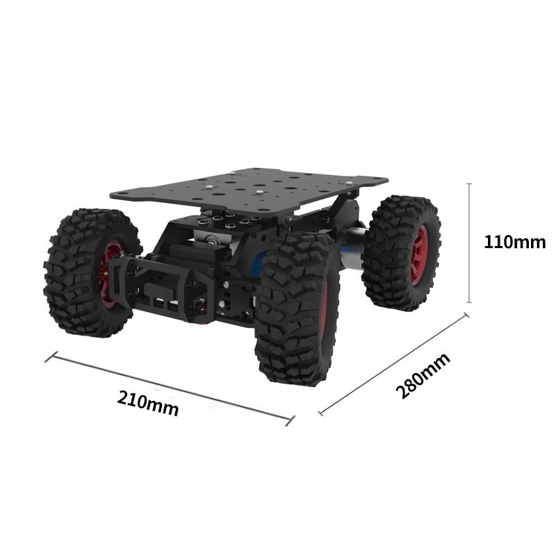 Unassembled Ackerman Intelligent Robot Chassis Supports ROS & Action Camera
