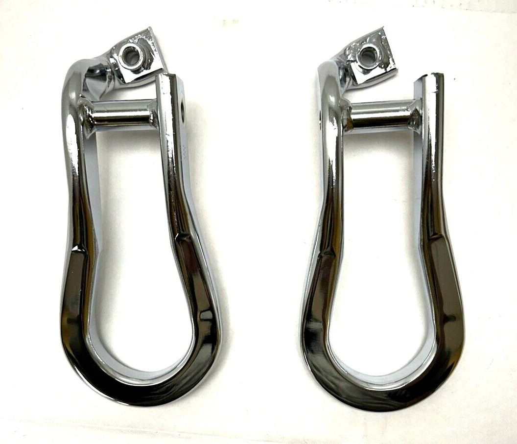 84072464 OEM GM Chrome Recovery Tow Hooks 15-2019 Silverado Sierra 2500 3500 HD