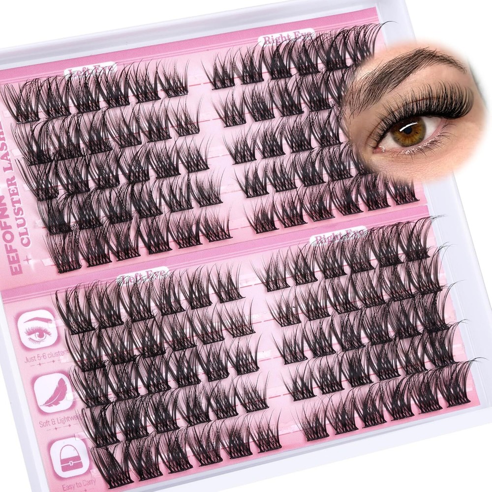 Wispy Lash Clusters Natural Eyelash C Curl Cluster black