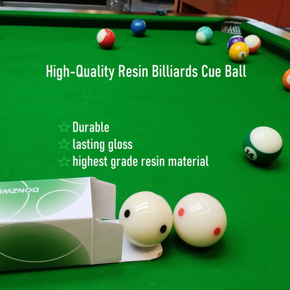 -Cup Pool Cue Ball 2 1/4" 6 Dots AAA-Regulation Size Pool Billiard Training C...