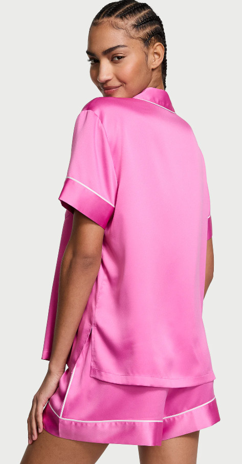 Victoria's Secret Glazed Satin Ombré Short Sleeve Pajama Set