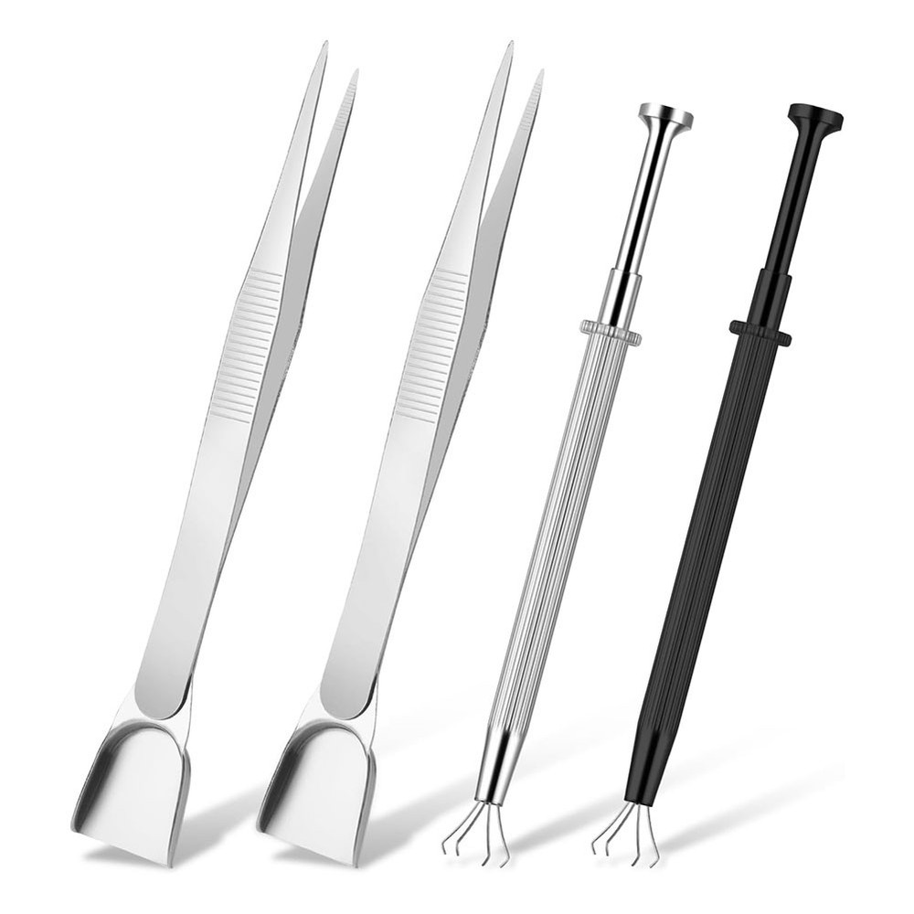 4Pcs Piercing Tools for Changing Jewelry, 4 Claw Piercing BallGrabber Tool2947