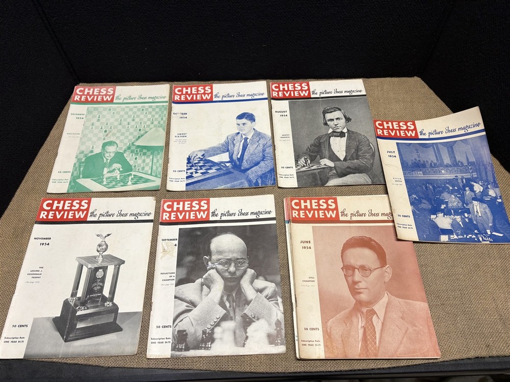 1954 Chess Review magazine, all 12 issues