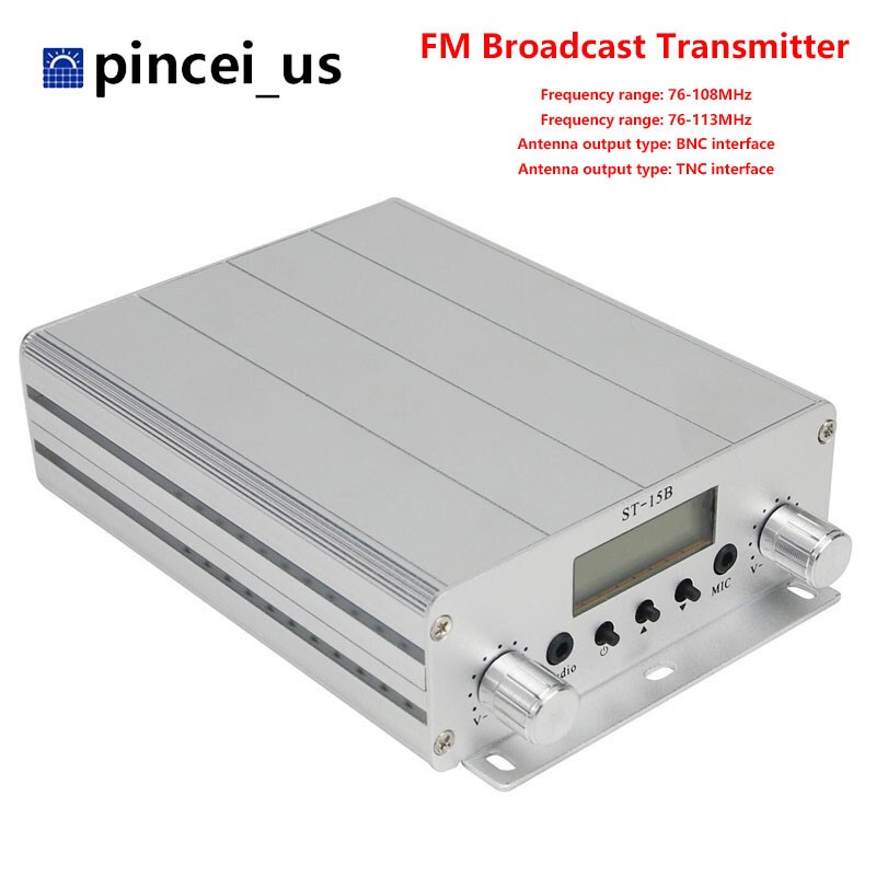 76MHz-113MHz 15W FM Broadcast Transmitter Stereo PLL FM Radio Broadcast Station