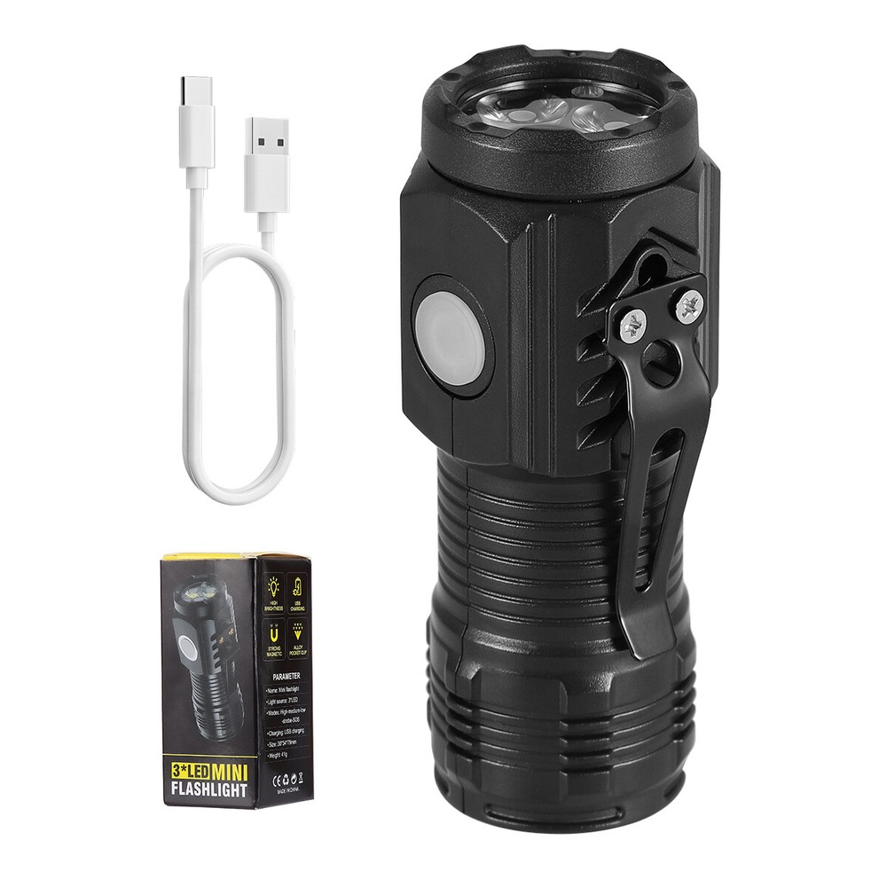 Mini Flash Super Power Flashlight, Super Bright Pocket Light with Pocket Clip