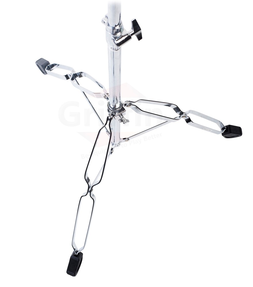 4-PACK Straight Cymbal Stand Set | GRIFFIN Percussion Chrome Drum Hardware Kit