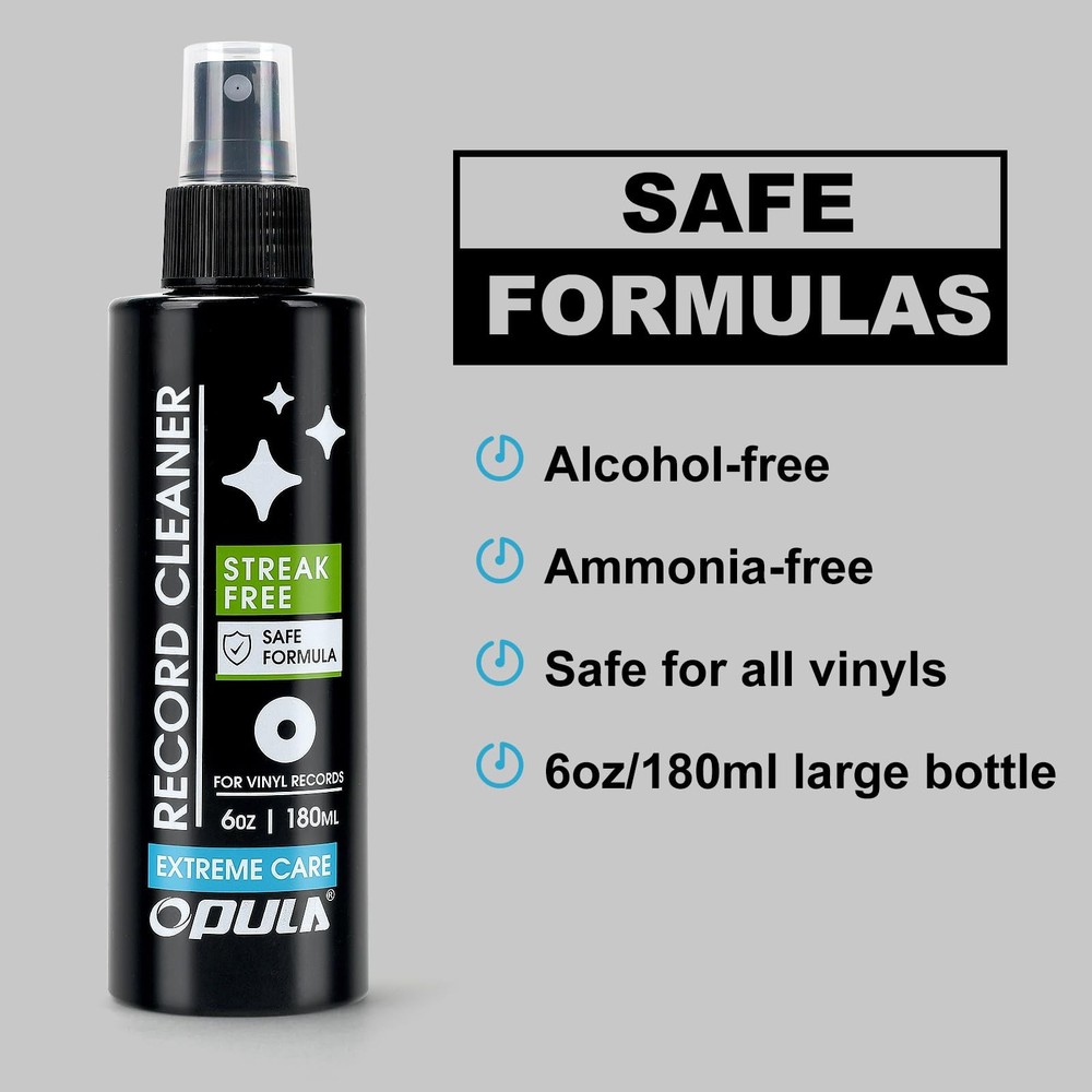Vinyl Record Cleaning Solution 180ml - Remove Dirt, Debris, Fingerprints