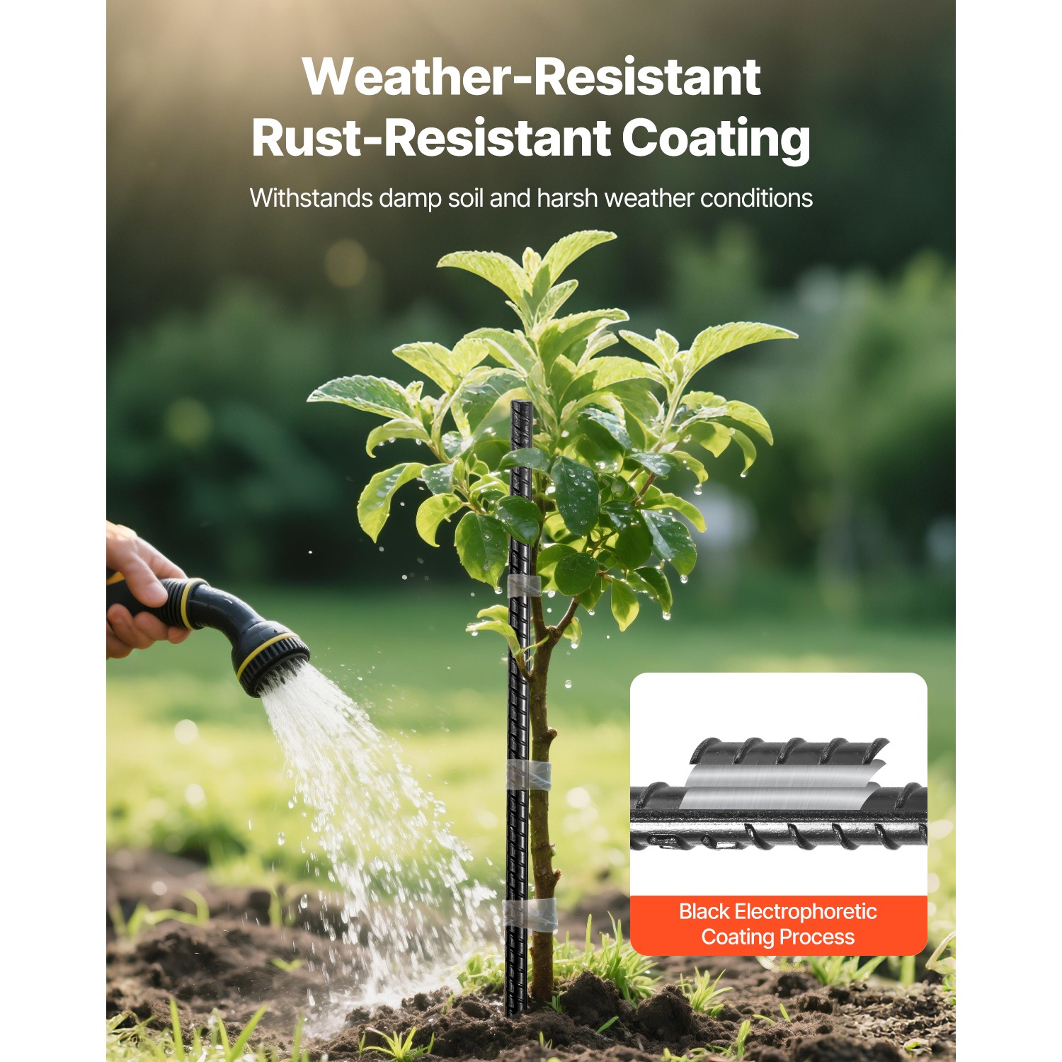 16-Inch 16 Pack Rebar Stakes Heavy Duty Straight Galvanized Steel Ground Anchors