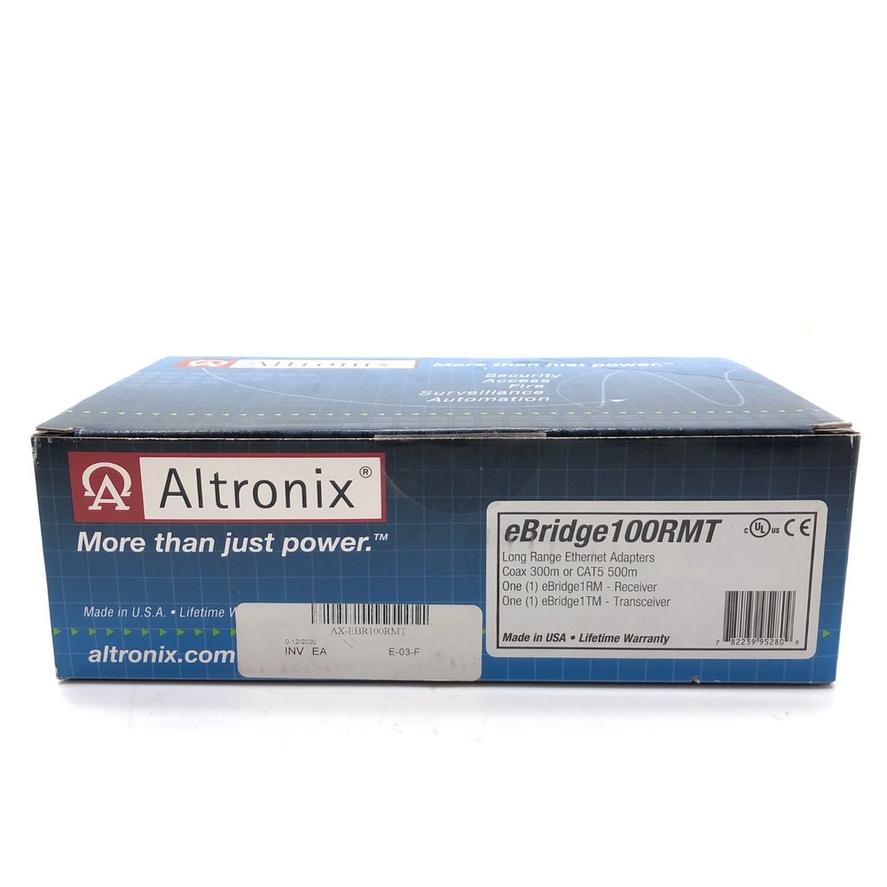 NEW Altronix eBridge100RMT Long-Range Ethernet Single Port Adapter Kit
