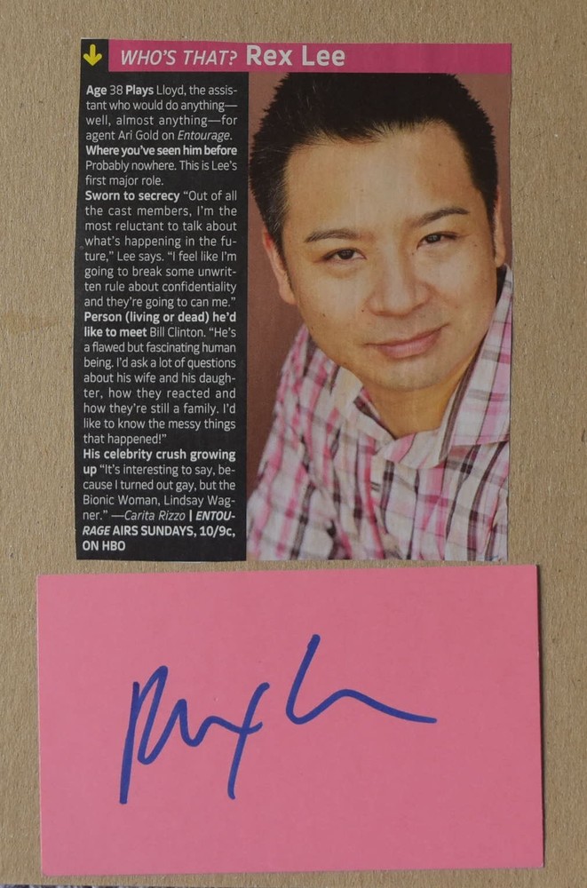 Rex Lee Hand Signed Card