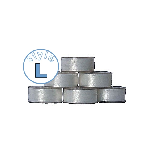 72 Plastic-sided Machine Embroidery Bobbins WHITE  *L*