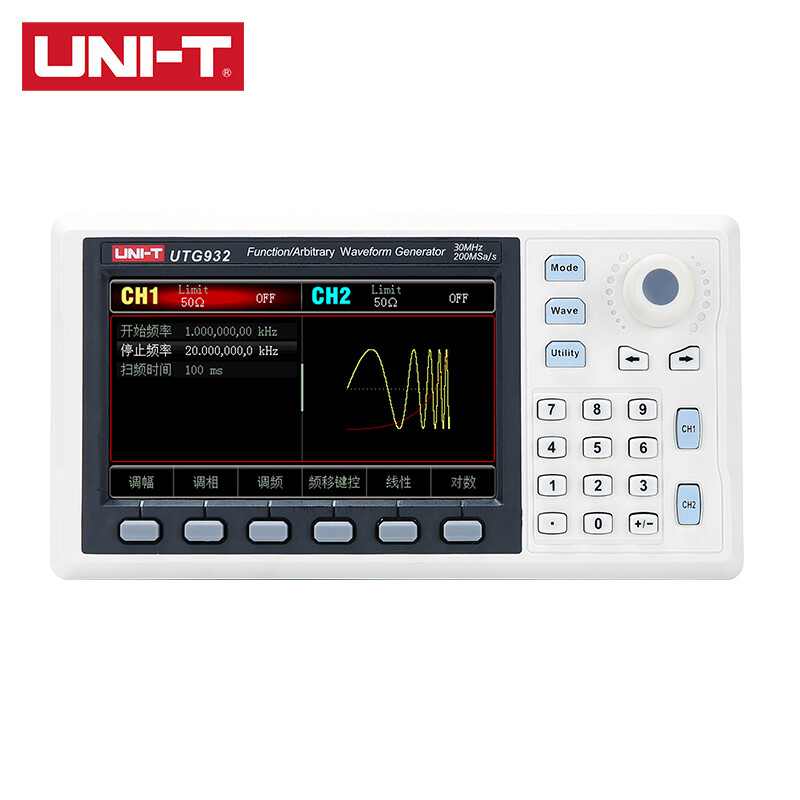 UNI-T Function Signal Generator Arbitrary Waveform 2CH 30MHz Frequency Meter