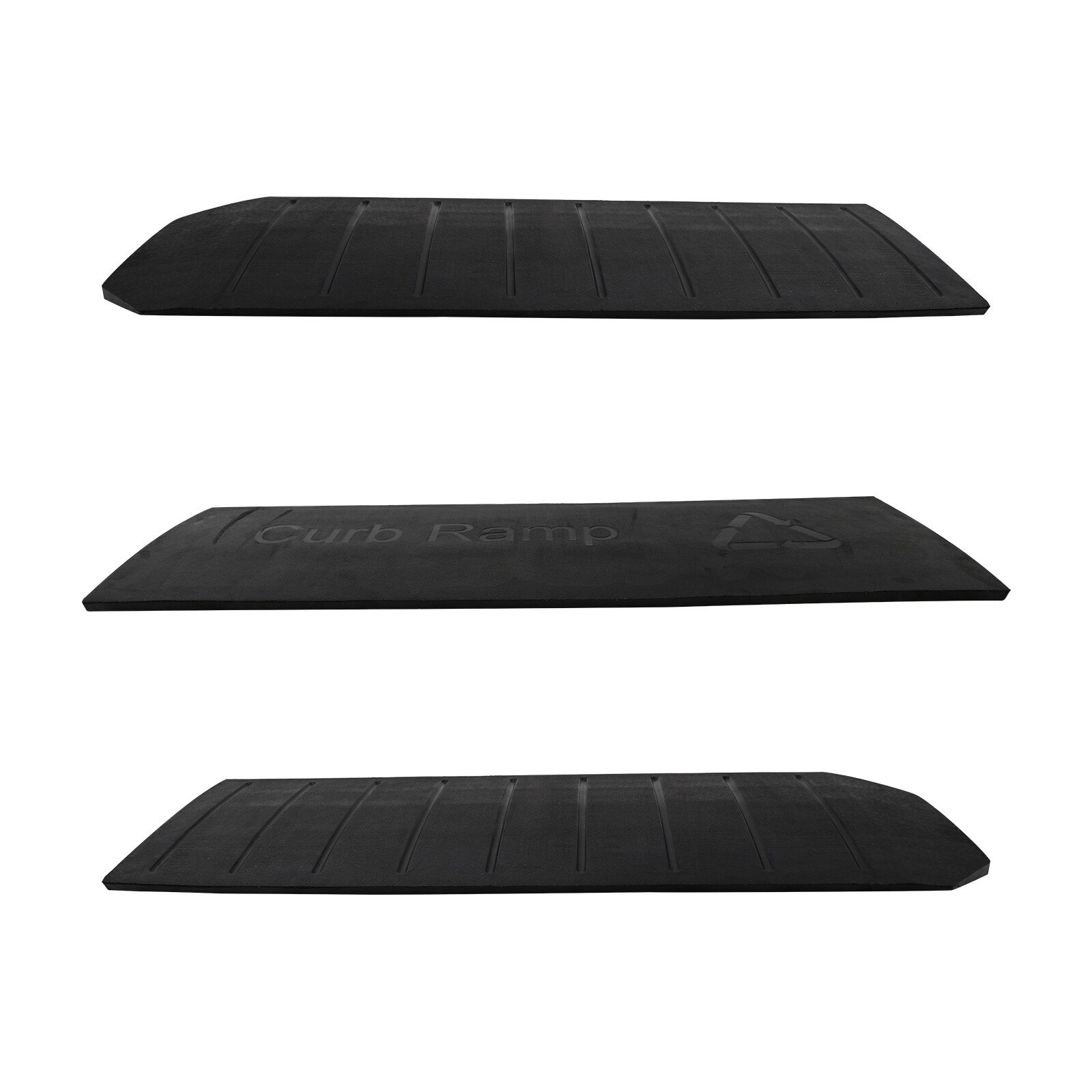 Extendable Curb Ramp for Driveway Garage 3 Pack Rubber Threshold Car Bridge