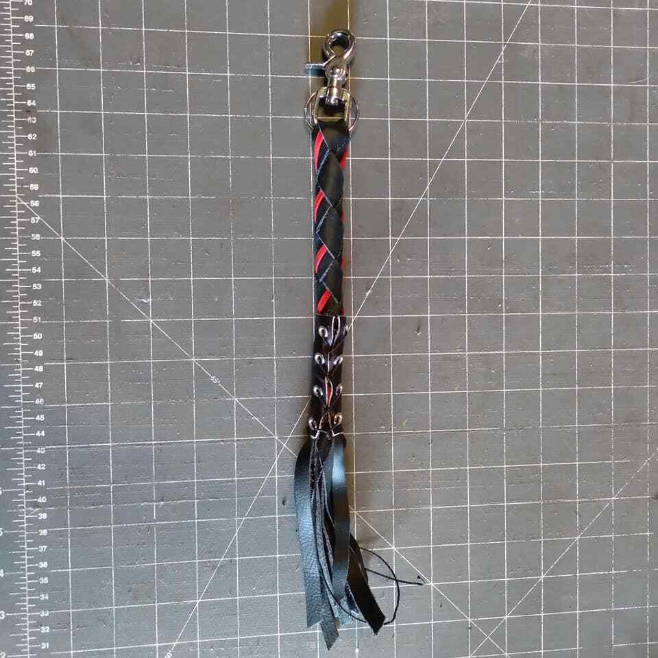 Biker whip getback mini Thin RED Line SKULLBUSTER By Stitch