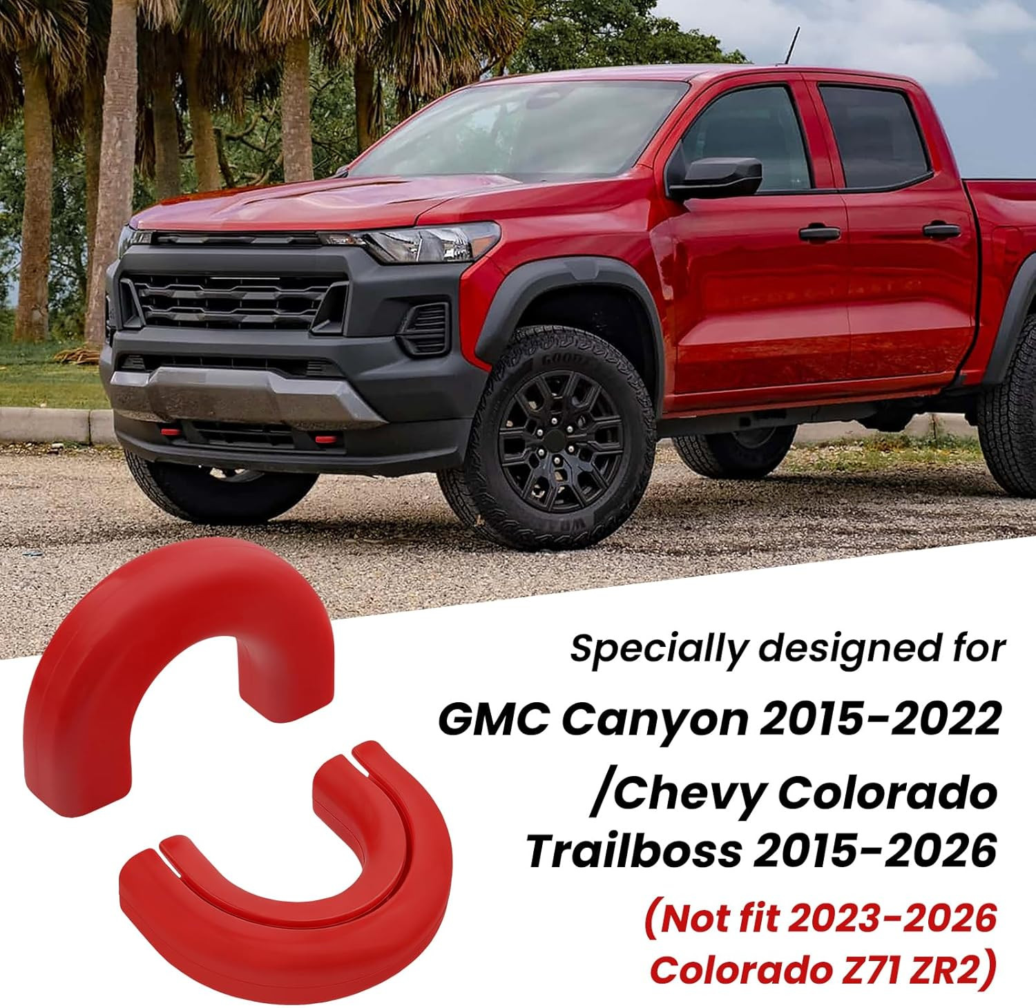 Tow Hooks Covers for Chevy Colorado Trailboss 2015-2026/GMC Canyon 2015-2022 (No
