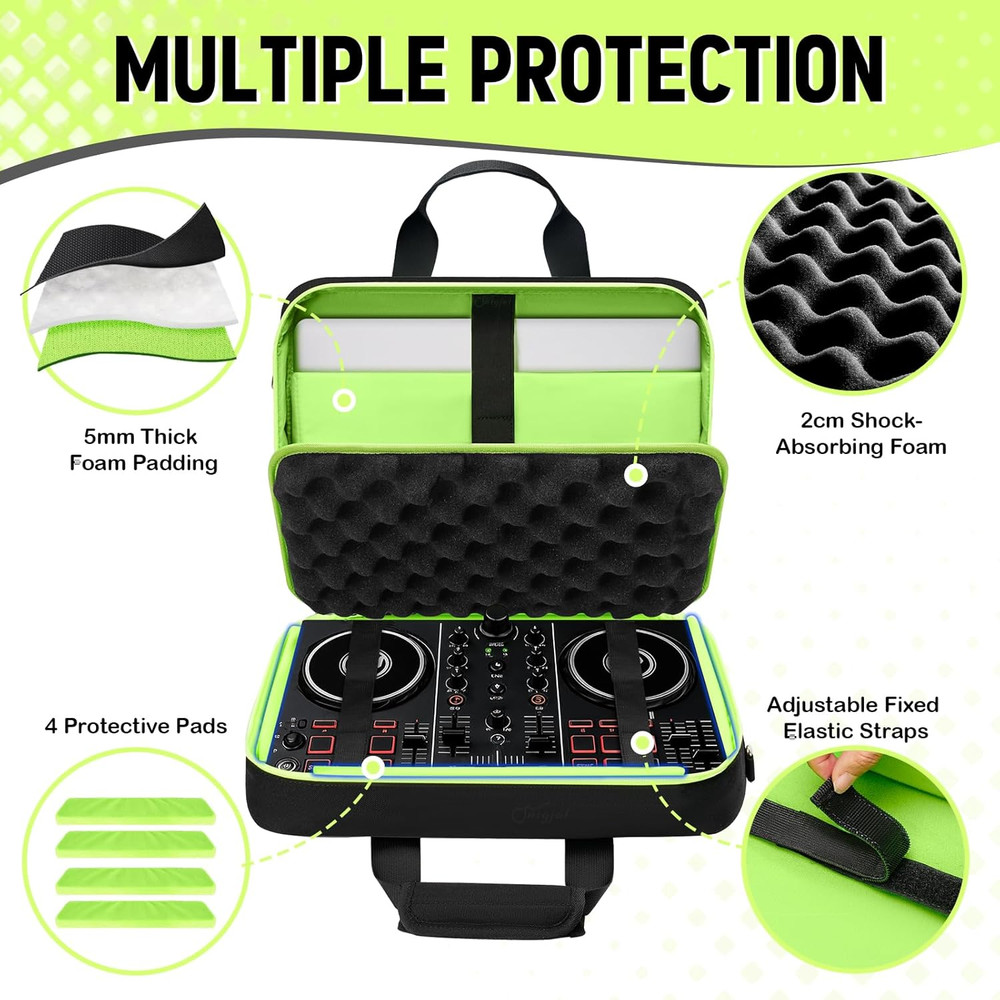 DJ Controller Case Compatible for Hercules Djcontrol Inpulse 200 MK2/ 200, Padde