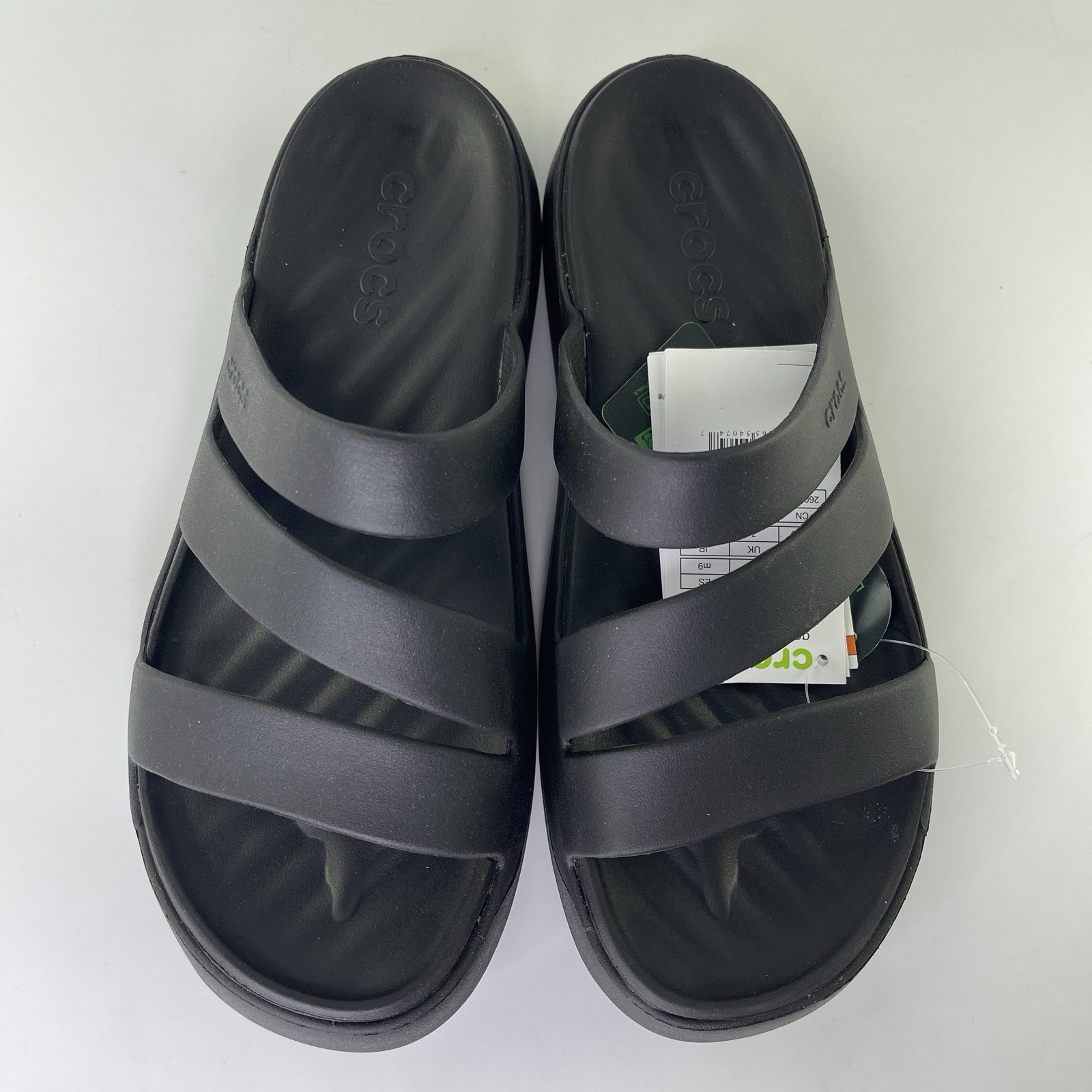 Crocs Getaway Strappy Slip On Sandals Black Womens Size 9
