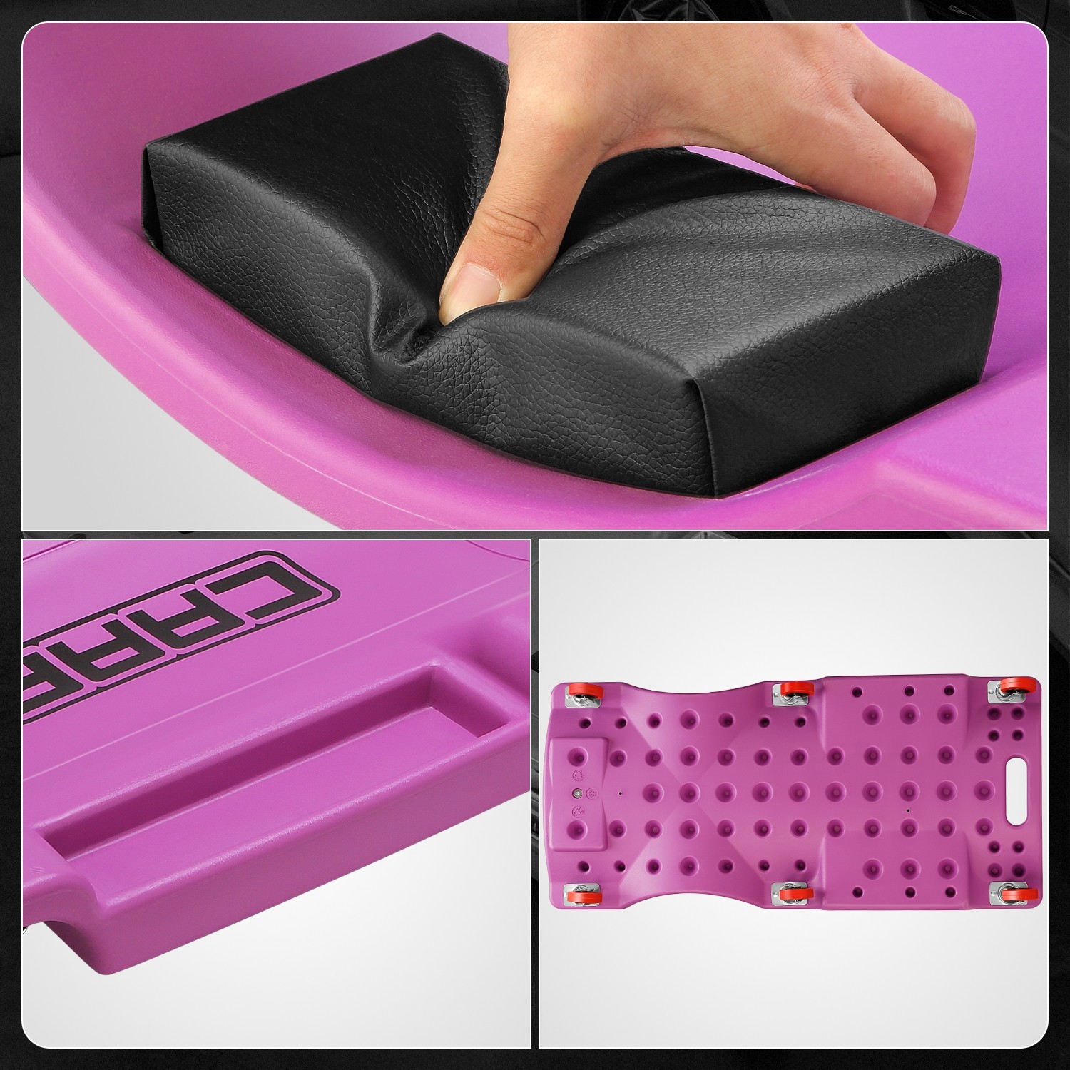 Low Profile 36" Rolling Garage Mechanic Repair Creeper w/6 Swivel Casters Purple