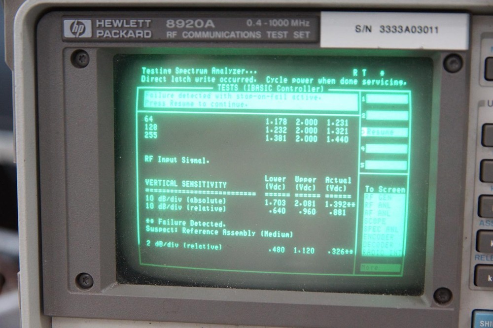 HP Agilent 8920A RF Communications Test Set / Spectrum Analyzer