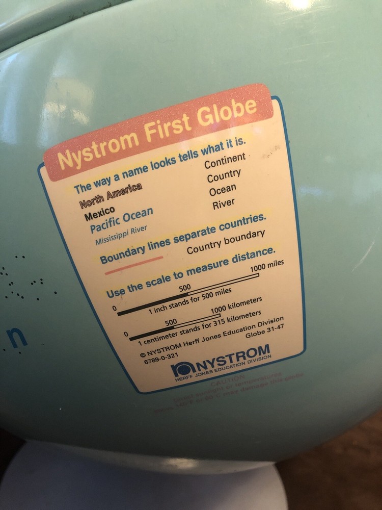 Nystrom First Globe Double Axis 16" Contoured Relief Globe