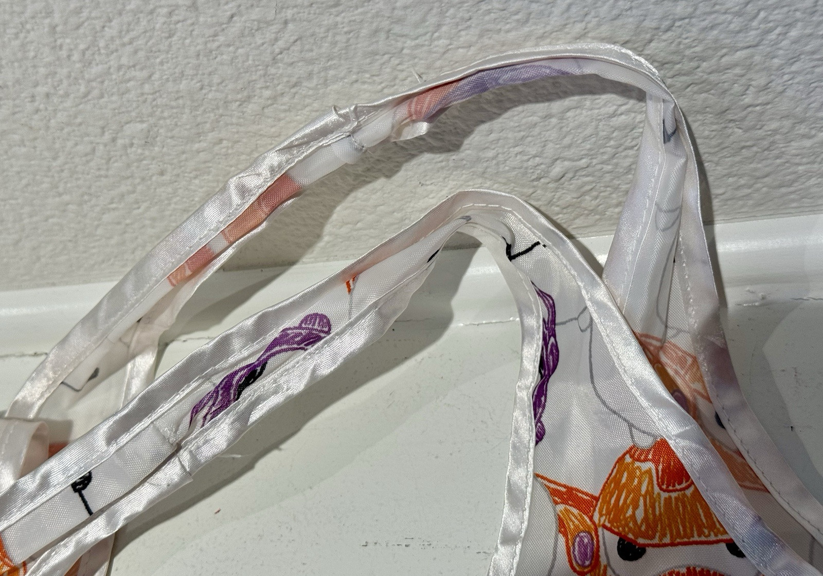 Disney Tsum Tsum Baymax Hiro Big Hero 6 Nylon Tote Bag Reusable All Over Print