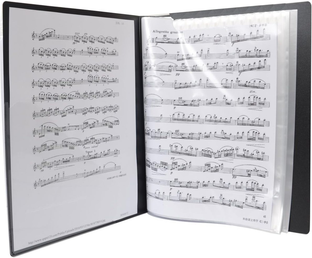 Versatile A4 40 Pocket Sheet Music Folder – Perfect for Home and Studio