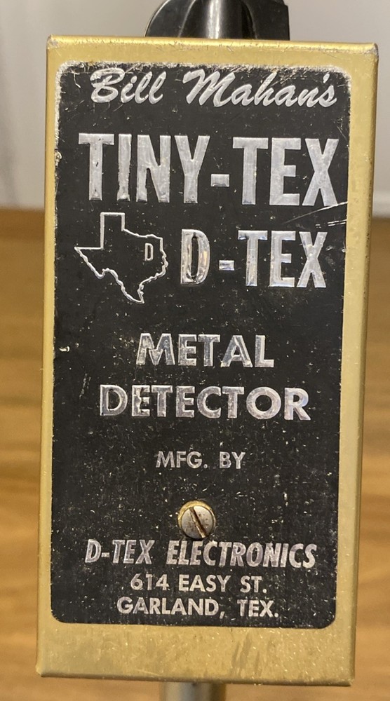 Vintage Bill Mahan Tiny-Tex Metal Detector READ DESCRIPTION