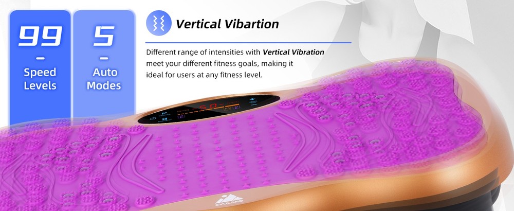 Vibration Plate W/Bands & Pull Cord, LED Touch Screen,Bluetooth for Body Workout