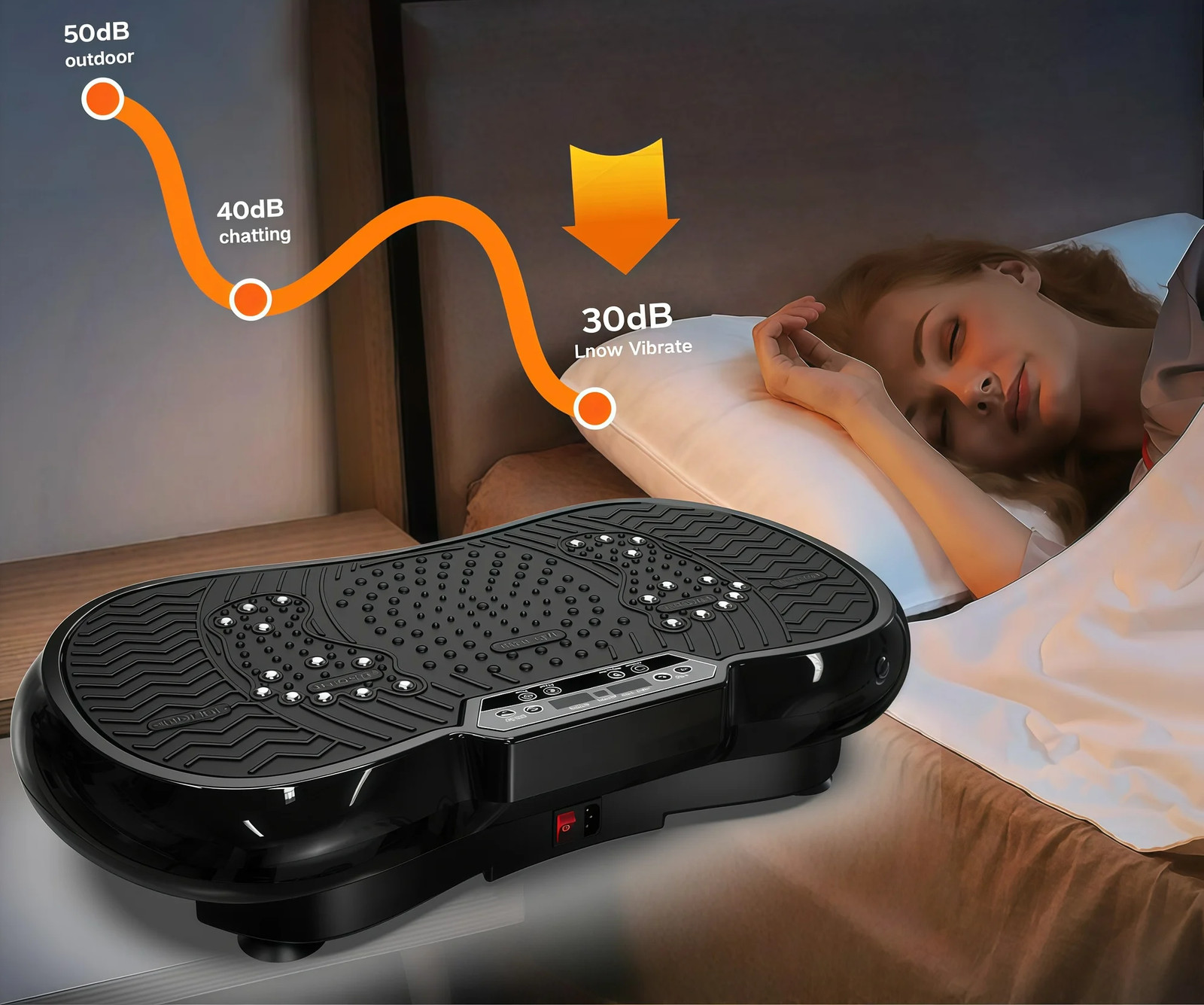 pooboo SZJ01 Full Body Vibration Plate Exercise Machine for Lymphatic Drainage