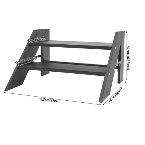 68.5*66*42cm Foldable Step Stool, 2 Step Folding RV Step Ladder, RV Step Stool