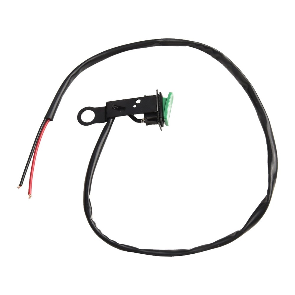 Iron Mount Green Push Button Switch for Motorcycle Resettable Power Cont