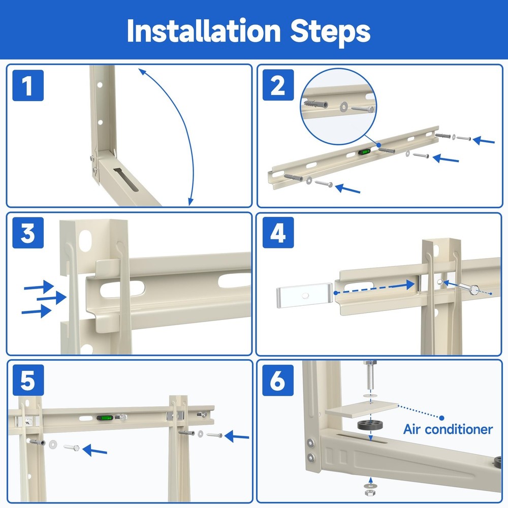 Mini Split Wall Mounting Bracket: Condenser Wall Mount Rack for 7000 9000 120...