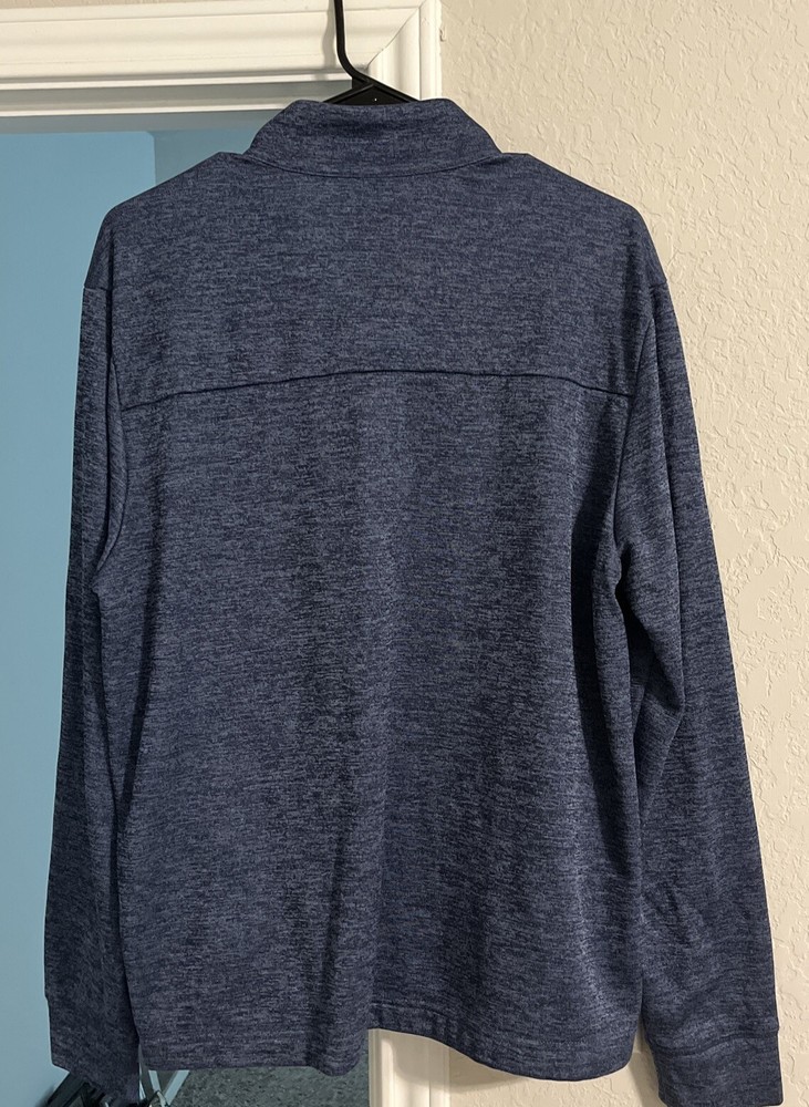 Callaway Golf Half Zip Fleece Pullover Sweater Blue/Gray Mens Medium Polyester