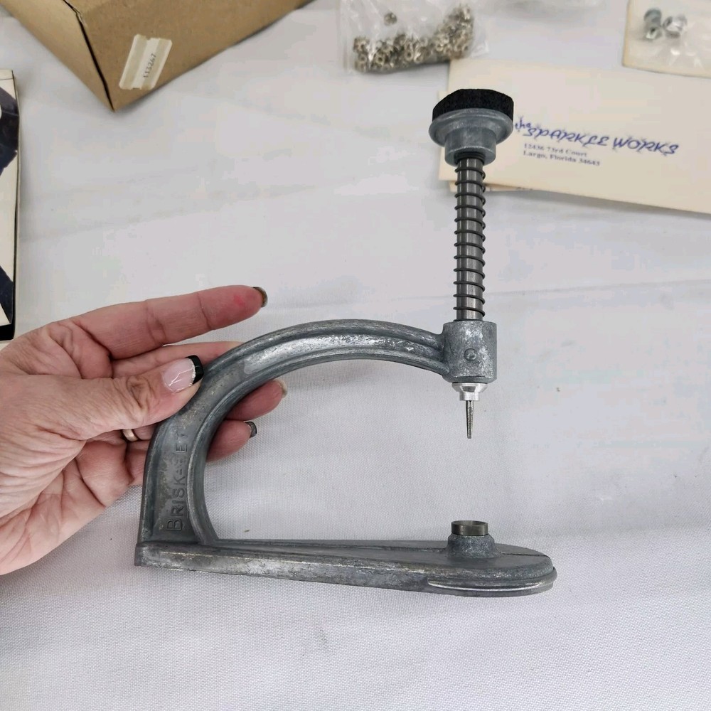 Brisk-Set Model 100A Flat Back Rhinestone Setter Precision Tool Cast Aluminum