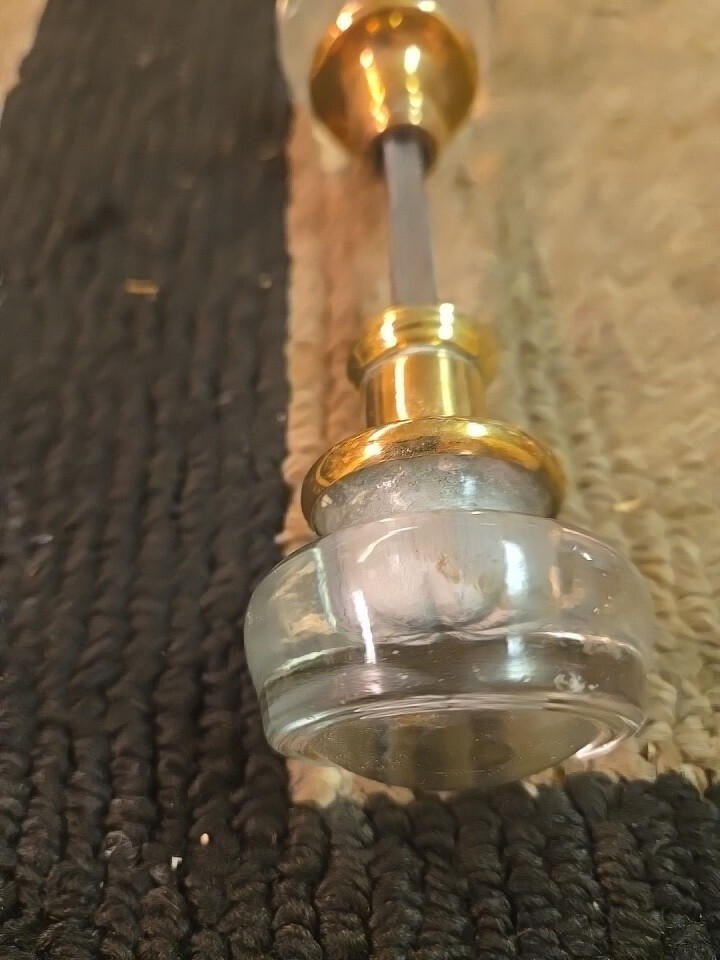 Antique Solid Glass Door Knobs And Brass Your Choice.