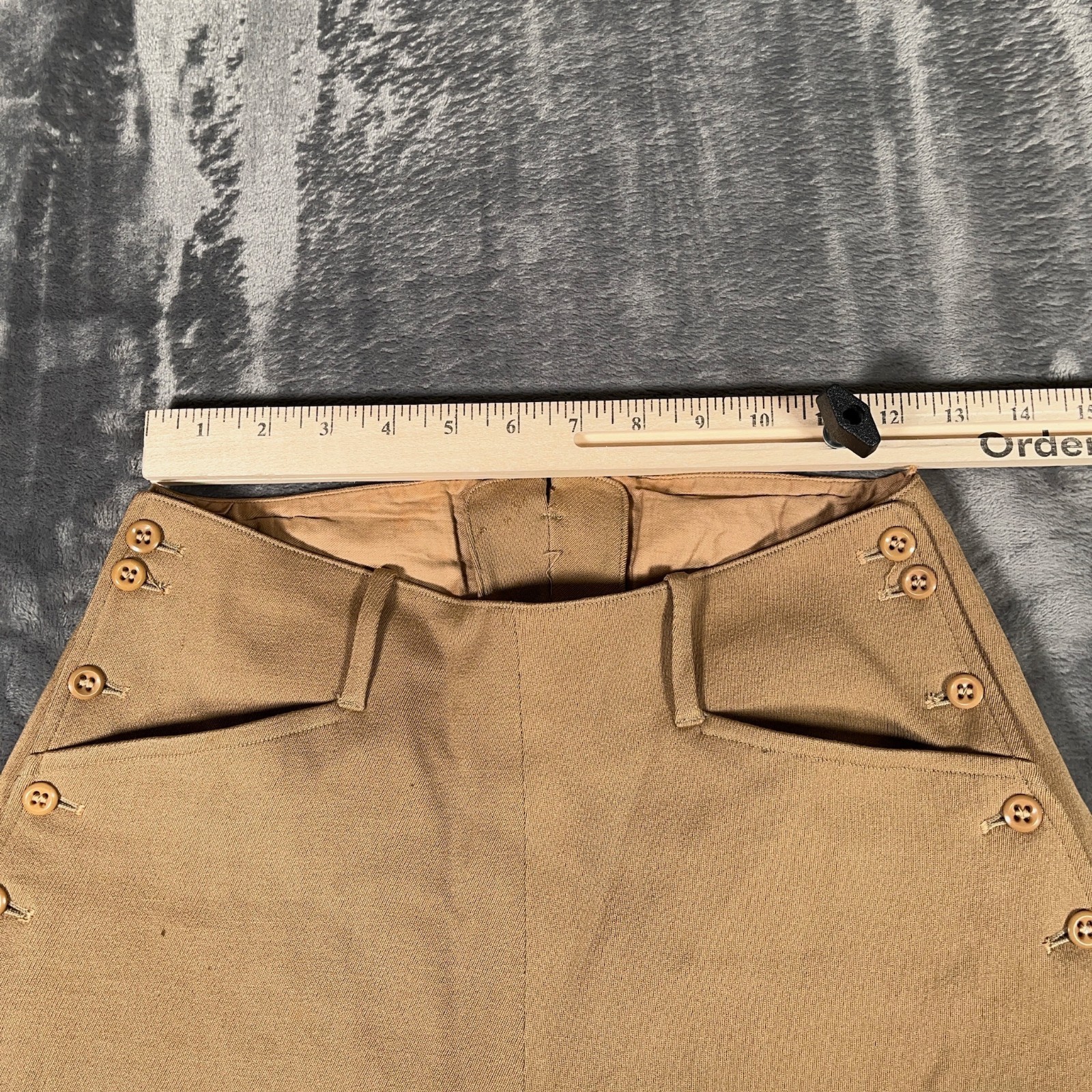 Vintage US Military Cotton Riding Breeches Cavalry Jodhpurs Leather 1910-1930