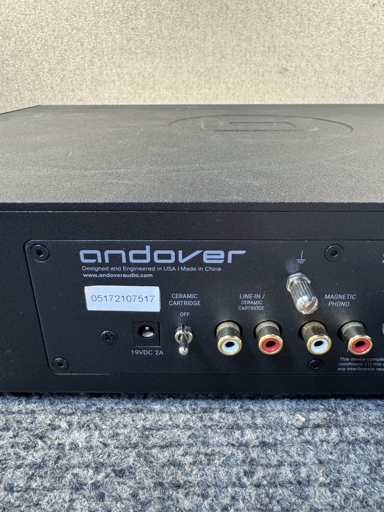 Andover SpinBase Turntable Speaker System — Black — OPEN BOX — No RCA