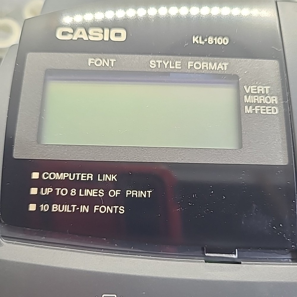 Vintage Casio Label It! KL-8100PLUS Printer Sharp Wizard OZ-630 Organizer Bundle