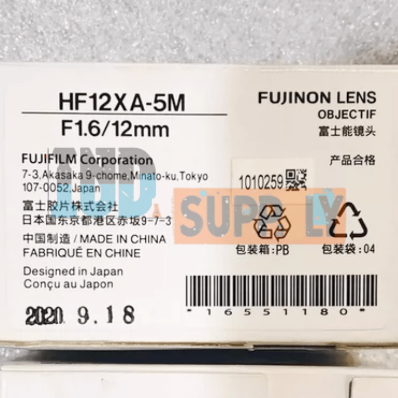 1PC Fujinon HF12XA-5M machine vision lens