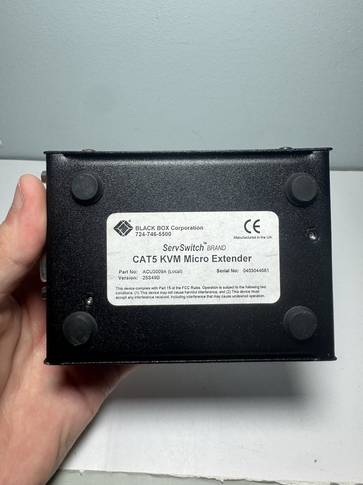 Black Box ServSwitch ACU3009A CAT5 KVM Micro Extender Local Module