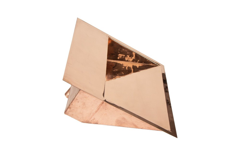 Handcrafted Undermount Plain Copper Bathroom Sink: 22x19" Rectangular, 17 Gauge