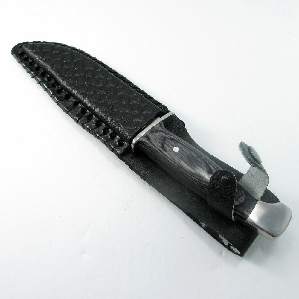FIXED-BLADE HUNTING KNIFE | Rite Edge Mini Bowie Skinning Blade Black Wood