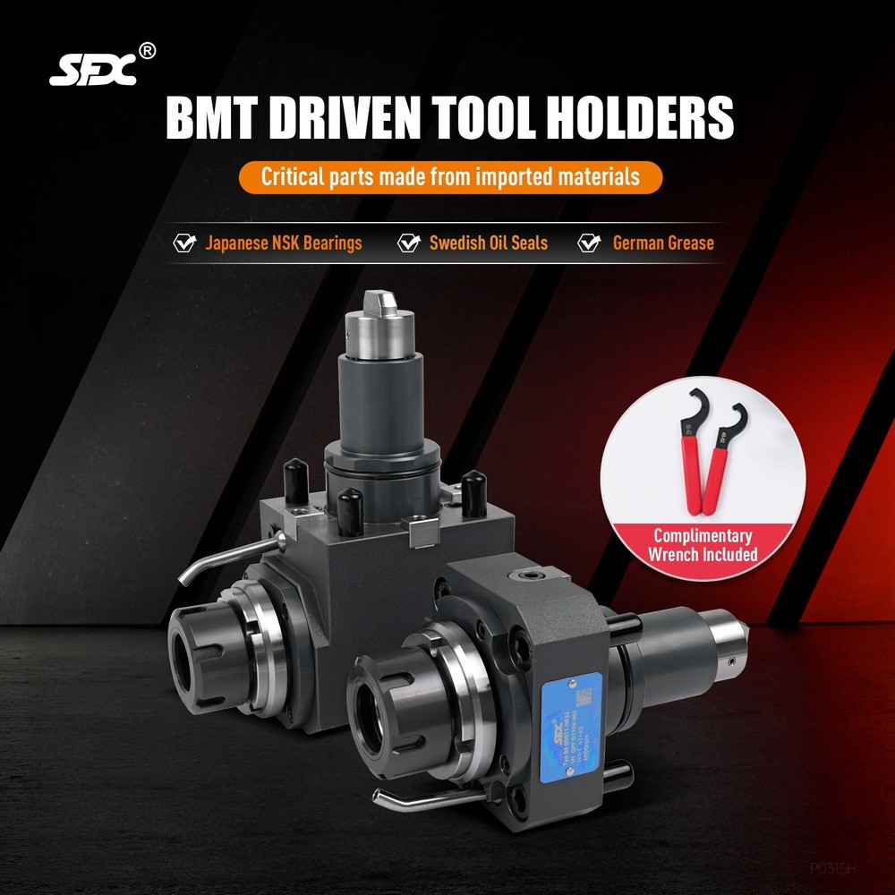 BMT45-0°-ER25 Driven Tool Holder High Precision Tool Holder With ER25 Nut