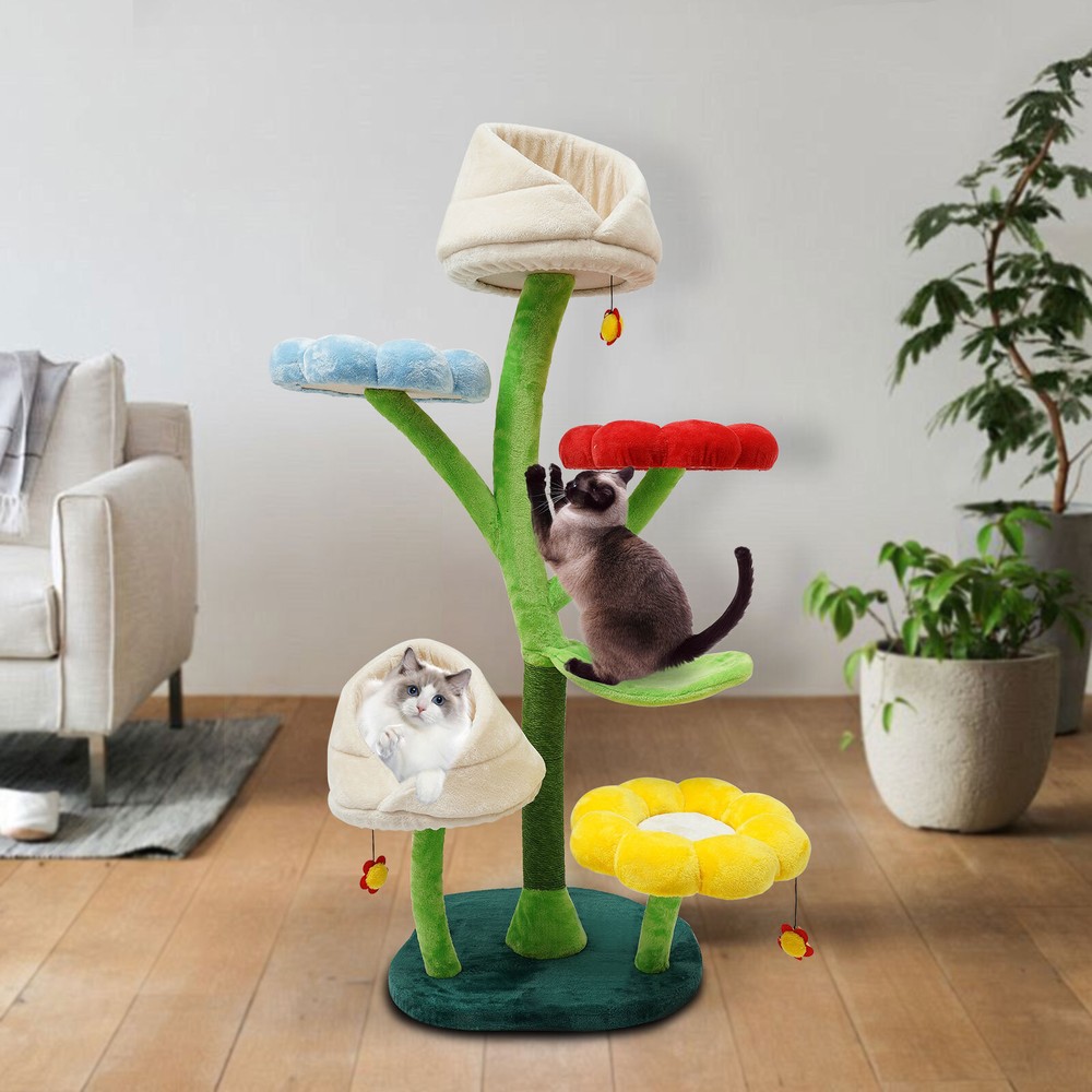 Large Cat Tree Multi-Level Tower Cat Furniture Climbing Frame Activity Centre