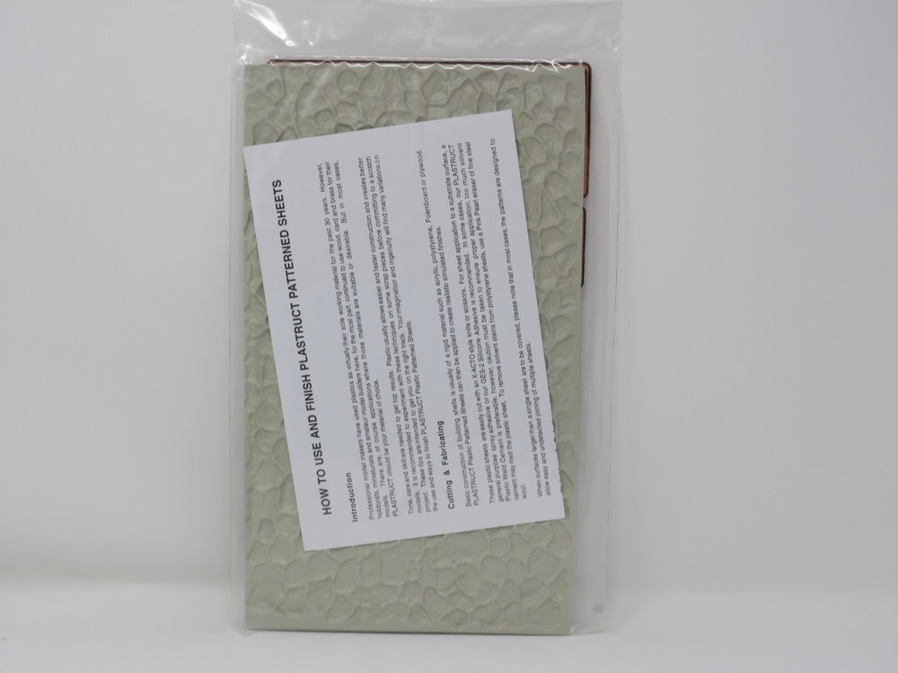 Plastruct 91591 Round Field Stone Retaining Wall Patterned Sheets 1:12 Scale