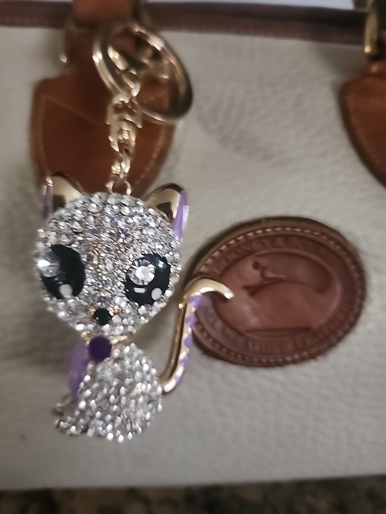 Sparkling Kitty Handbag Charm,Backpack Luggage, Zipper Pull, Keychain