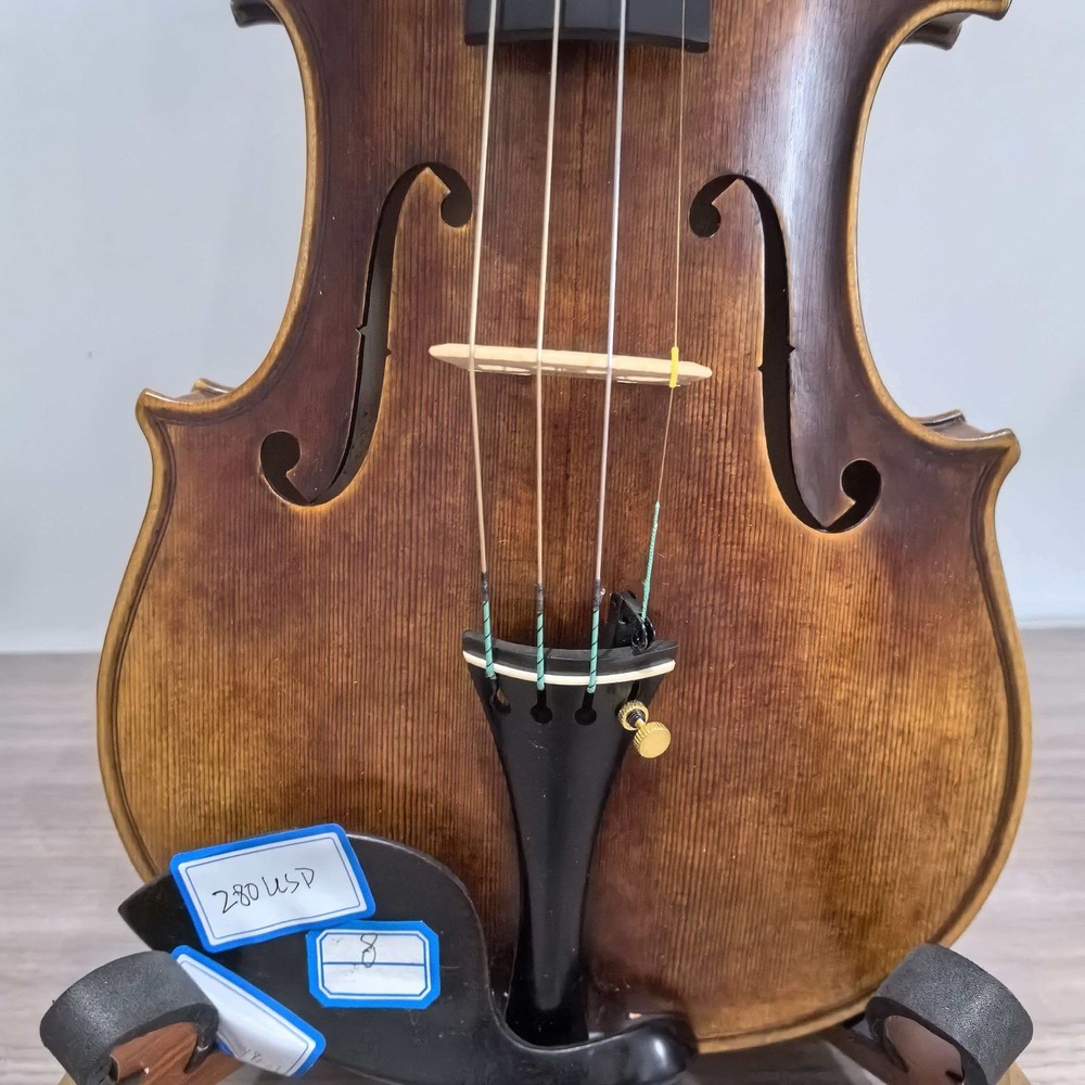 SurpassMusic 4/4 Violin Outfit Maple Back Solid Spruce Top with Case&Bow