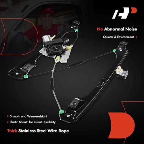 Electric Power Window Regulator with Motor Compatible with Front Driver