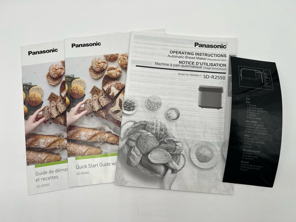 Panasonic SD-R2550 S Silver Automatic Bread Maker Machine